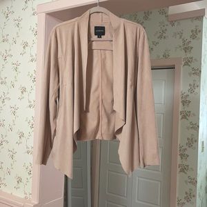 Liverpool brand faux-suede blush pink lightweight blazer soft snd lightweight.